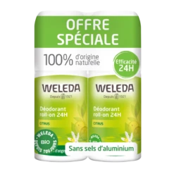 Weleda CITRUS - Déodorant 24HRoll-On Bio, 2x50ml